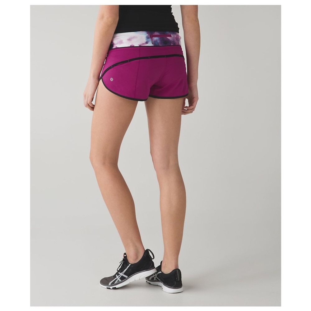 Lululemon Speed Short in Raspberry Blooming Pixie